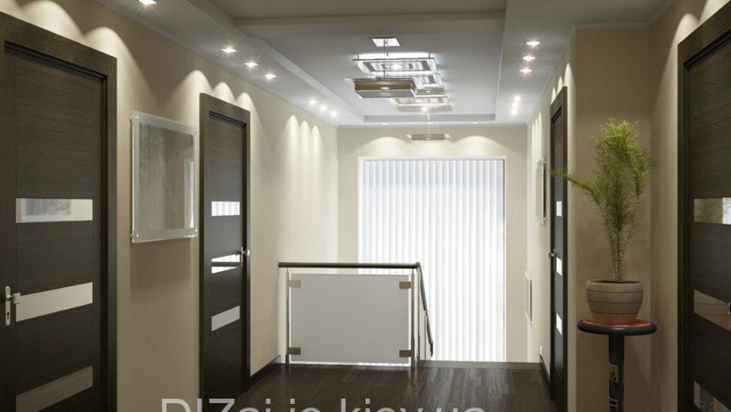 Линейные светильники на стене