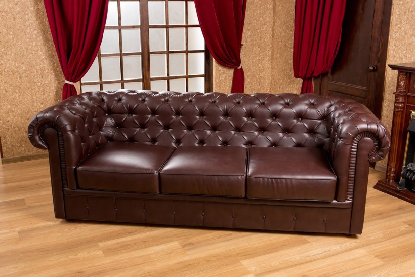 Диван Честер кожаный раскладной