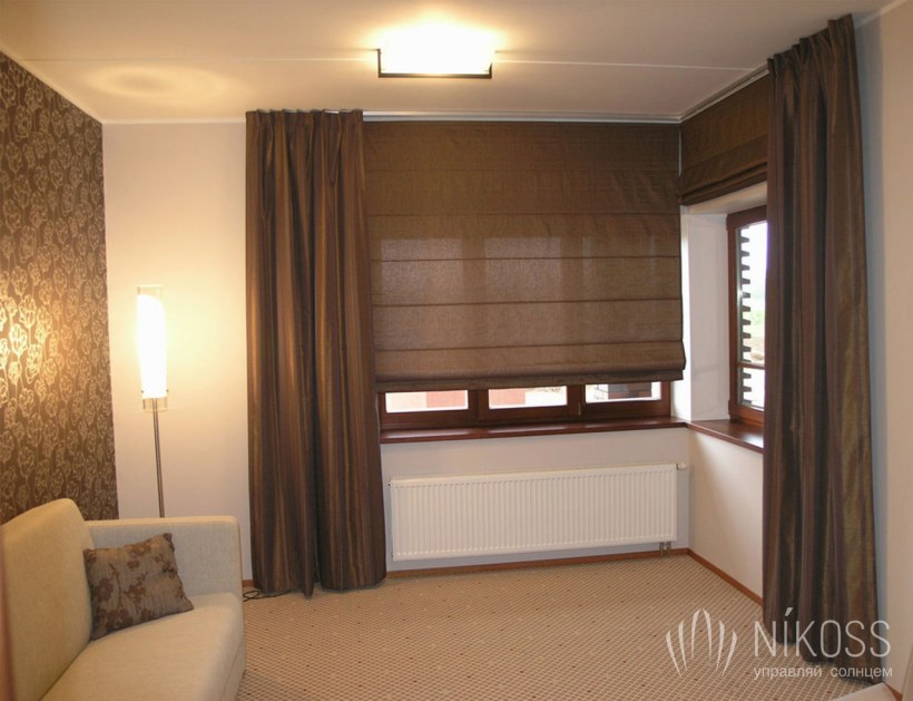 Римские шторы в спальню