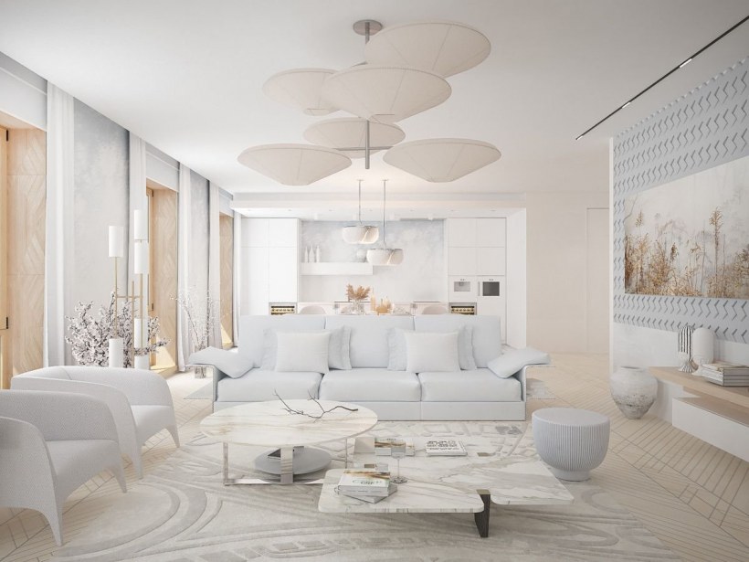 Стильный светлый интерьер