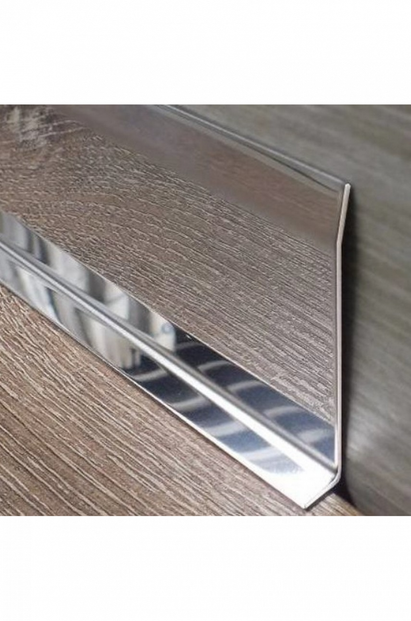 Плинтус алюминиевый прямоугольный Квадро-с