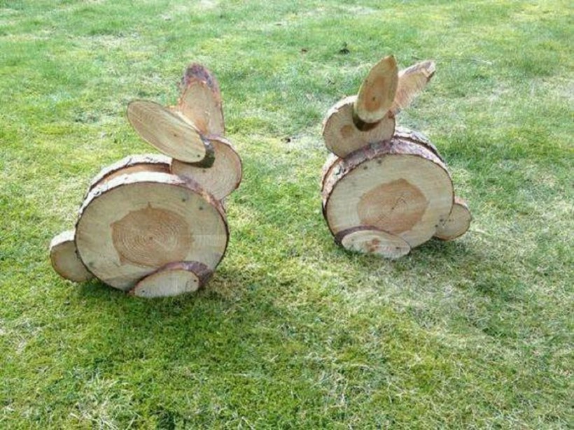 Фигуры из спилов дерева