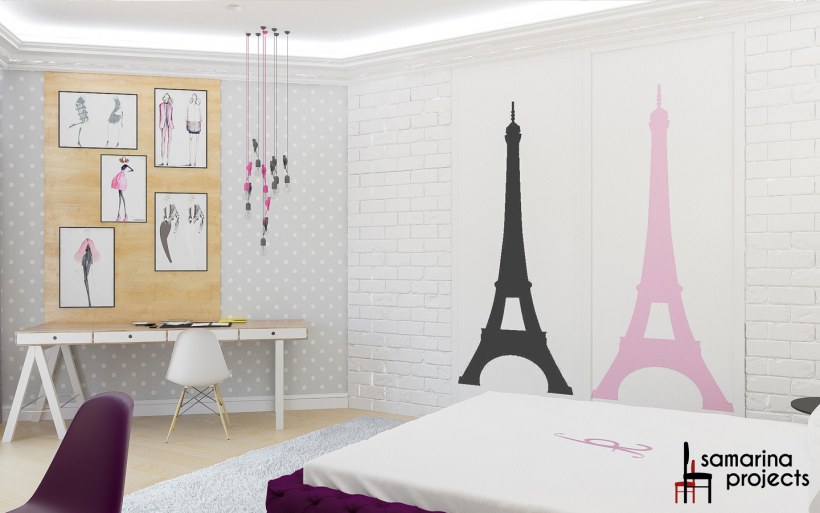Интерьер детской в стиле Париж