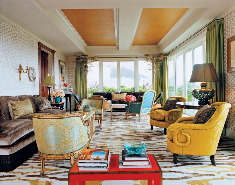 Гостиная в красно белых тонах