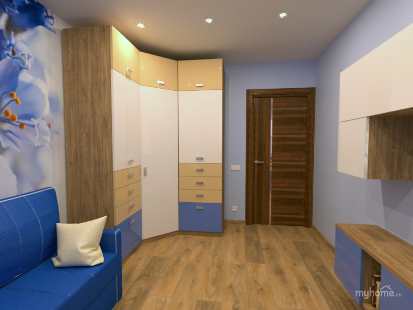 Детская для школьника в 3х комнатной квартире ДСК