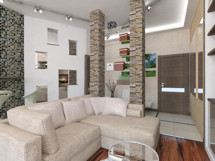 Перегородка в малогабаритной однокомнатной квартире