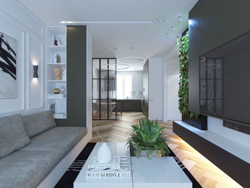 Кухня совмещенная с прихожей