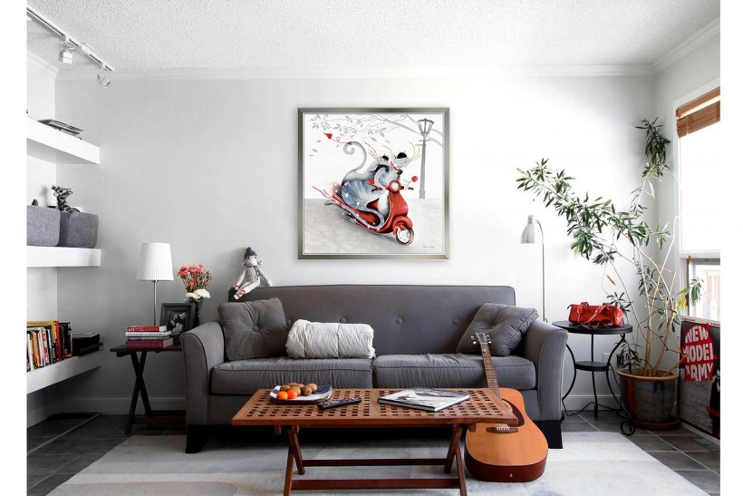 Картины на холсте без рамы в интерьере детской