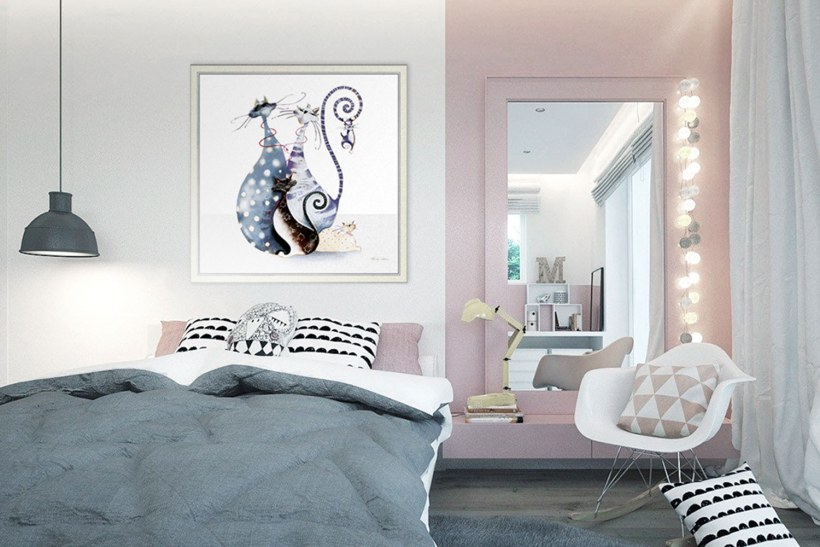 Спальня для девушки в скандинавском стиле