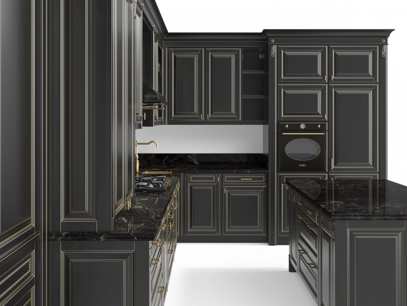 Беатриче кухня тёмная патина