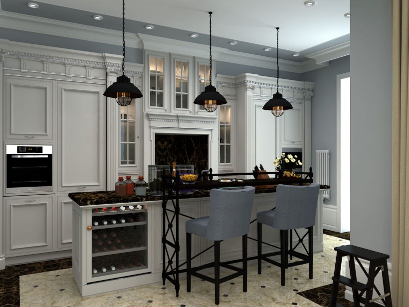 Кухни в стиле лофт Нео класицизм