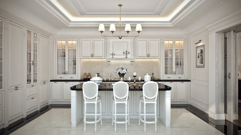 Кухня Неоклассика с полупорталом