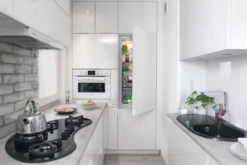 Маленькие белые кухни