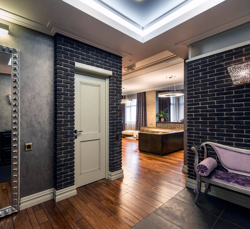 Декоративный кирпич в интерьере