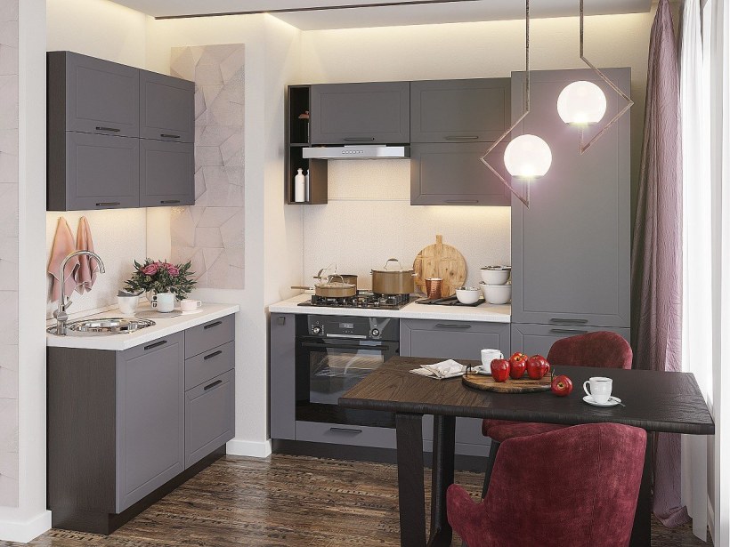 Кухня Глетчер маренго Силк