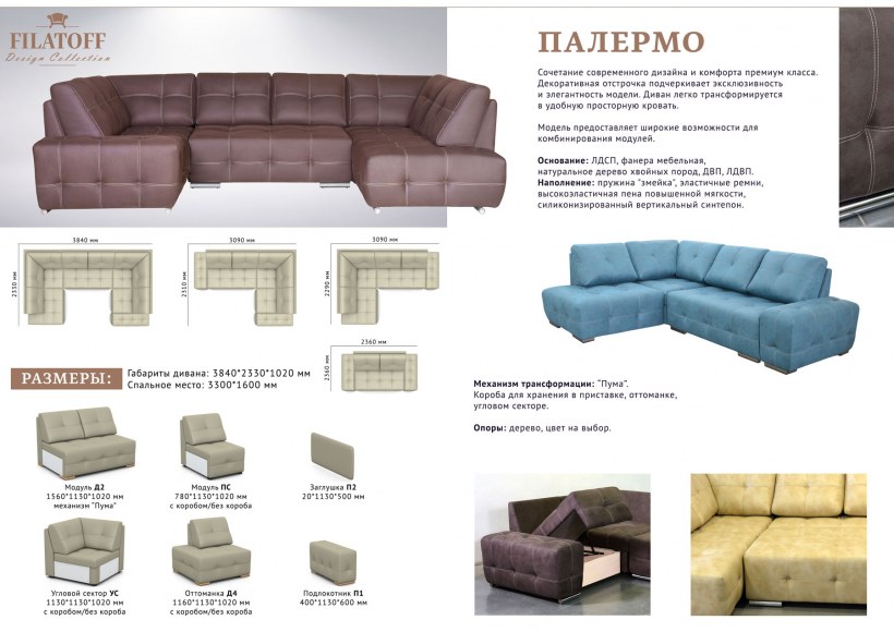 Модульный диван Палермо