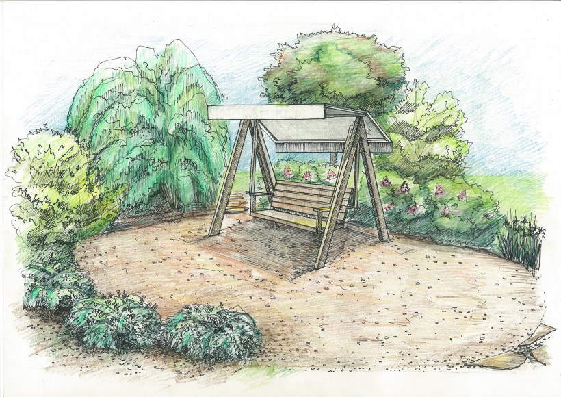 Эскиз ландшафтного дизайна