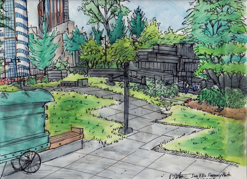 Городской ландшафт в карандаше