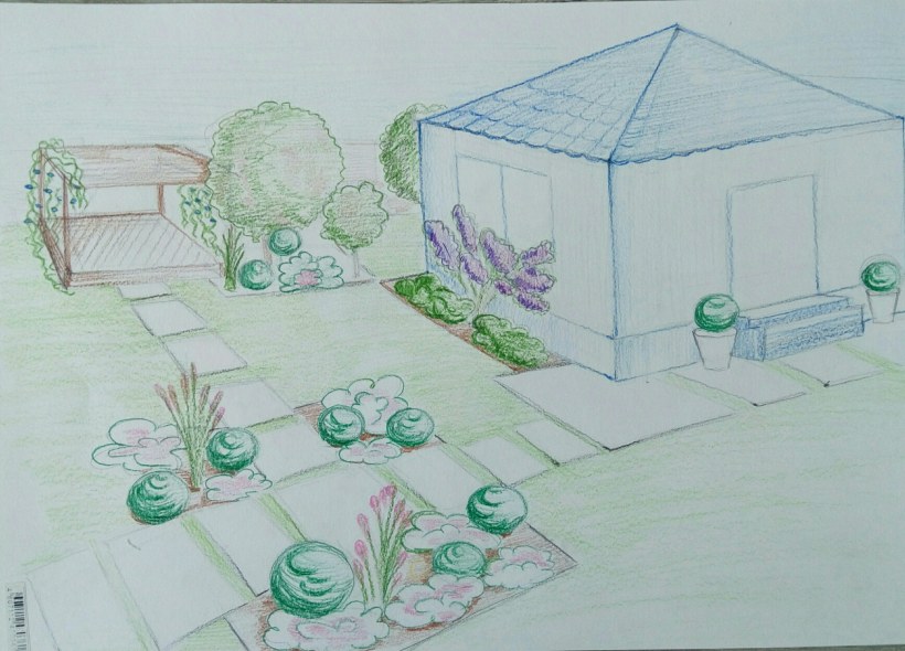 Ландшафт рисунок легкий