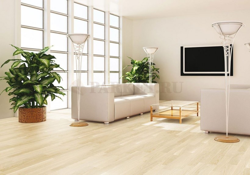 Паркетная доска Befag дуб натур белый лак 500683