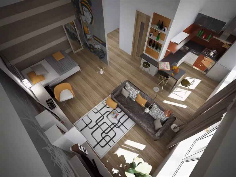 Планировка студия 30м 30 кв