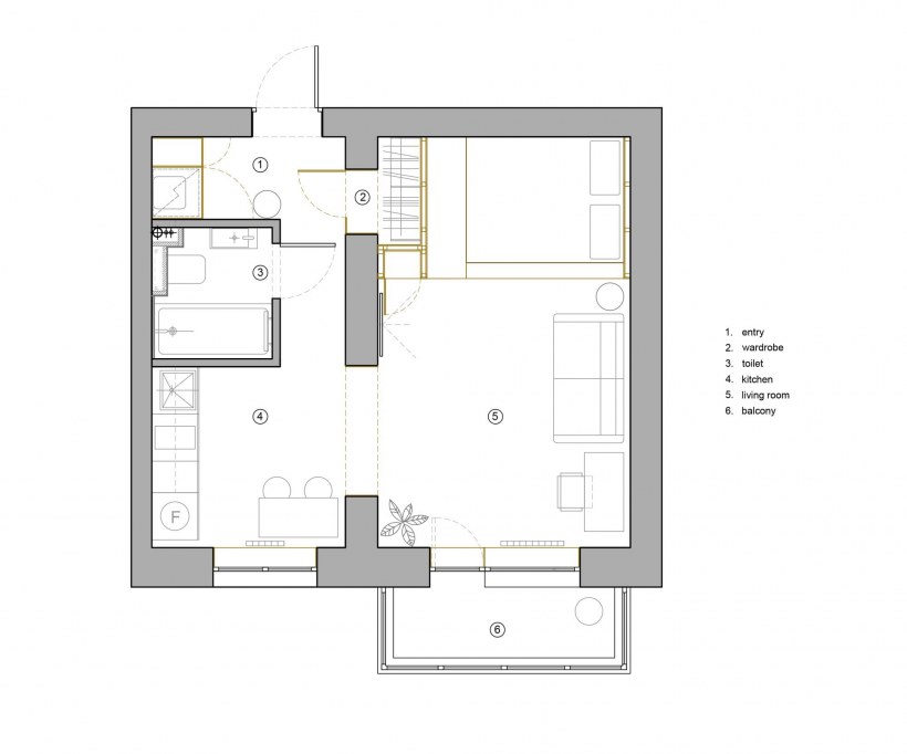 Студия 33 квадратных метра планировка