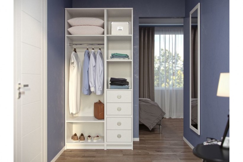 Модульная гардеробная система Дели-1