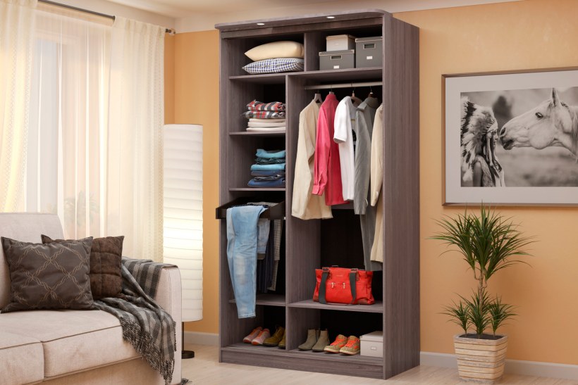 Шкаф купе ясень Анкор темный хофф