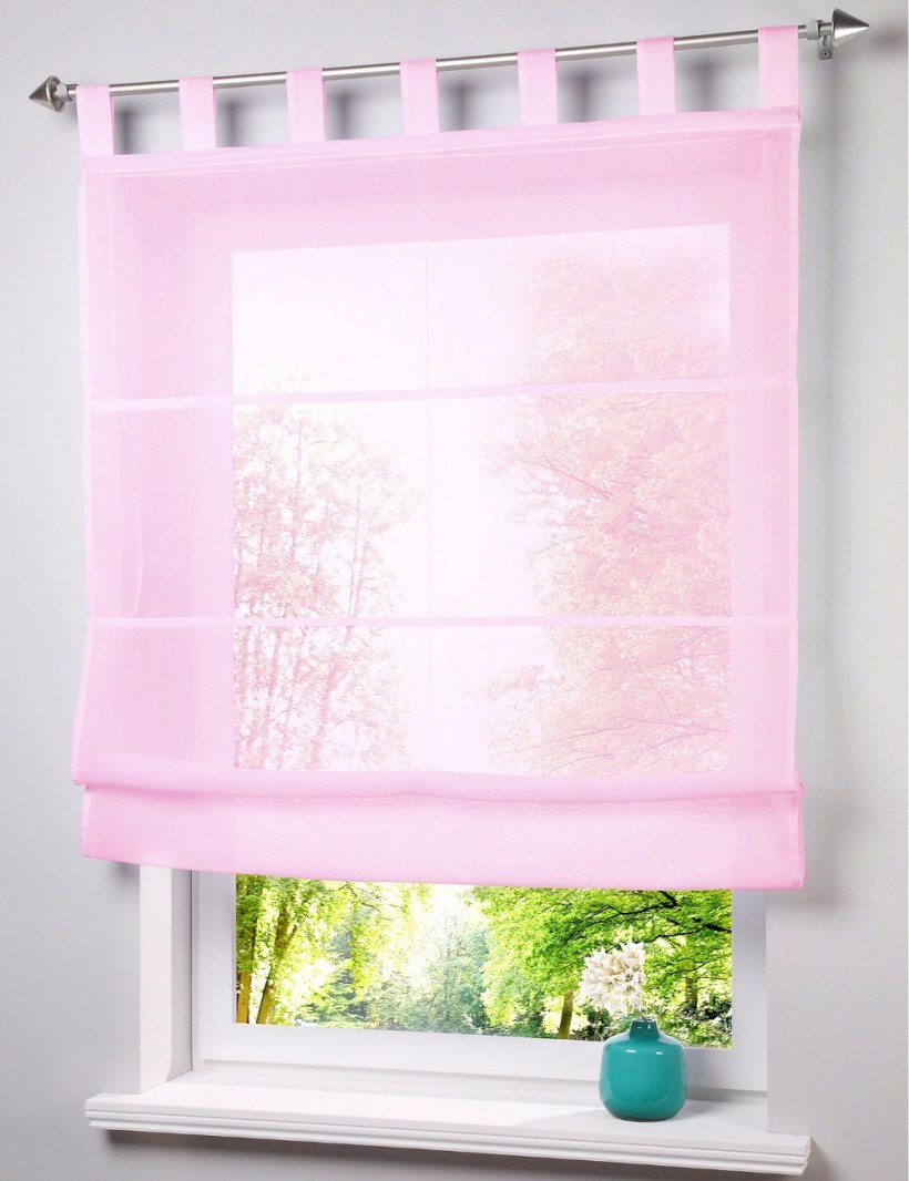 Римская штора на липучке