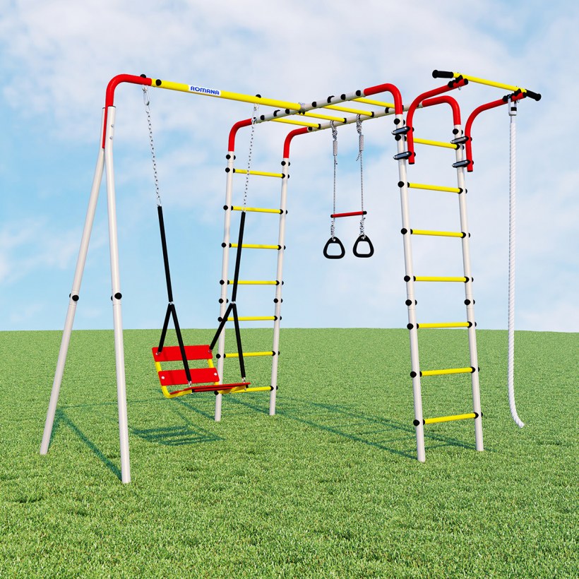 Дачный комплекс romana весёлая лужайка-2 + гнездо качели r 103.25.04