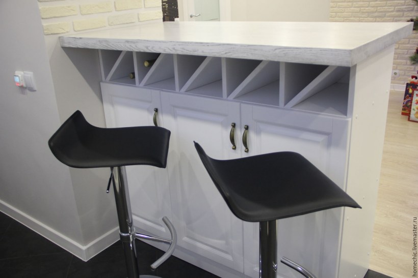 Стеклянная столешница для барной стойки