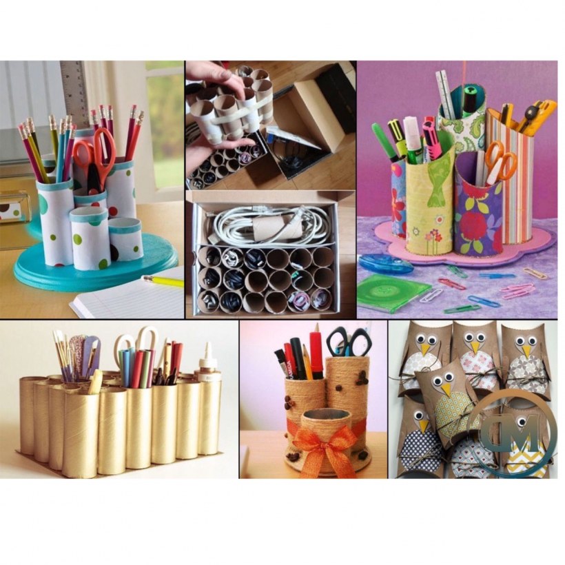Подставка под карандаши из втулок