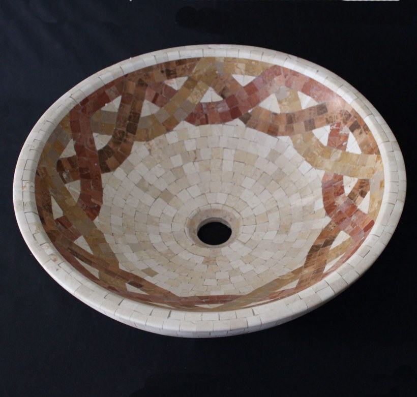 Раковина каменная для ванной круглая