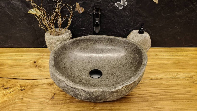 Раковина 49 см natural Stone Sumatra