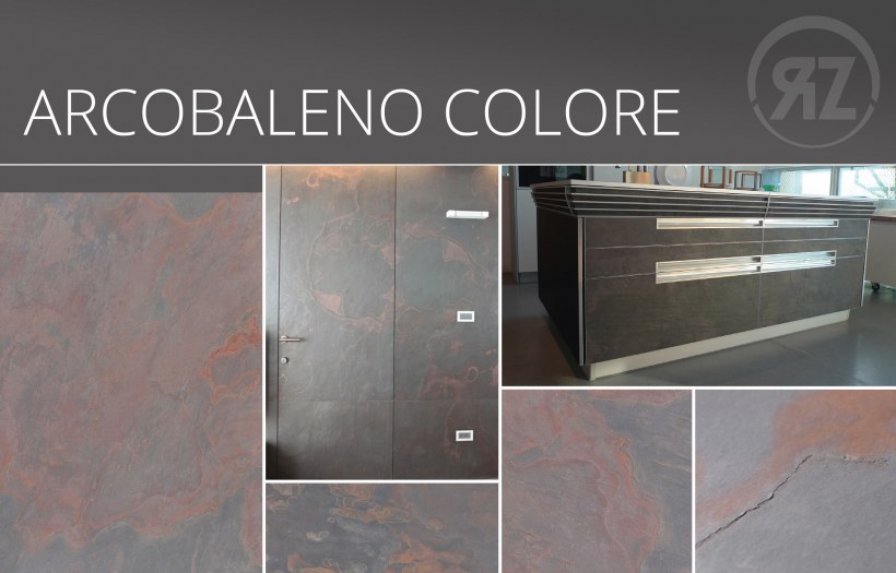 Arcobaleno colore каменный шпон