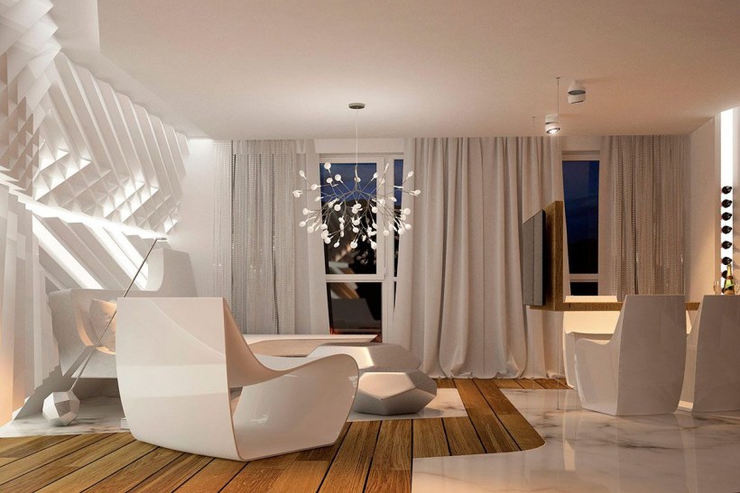 Квартиры в футуристическом минимализме