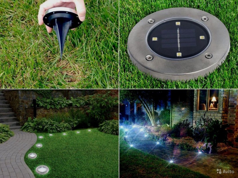 Светильник садовый на солнечных батареях Disk Light