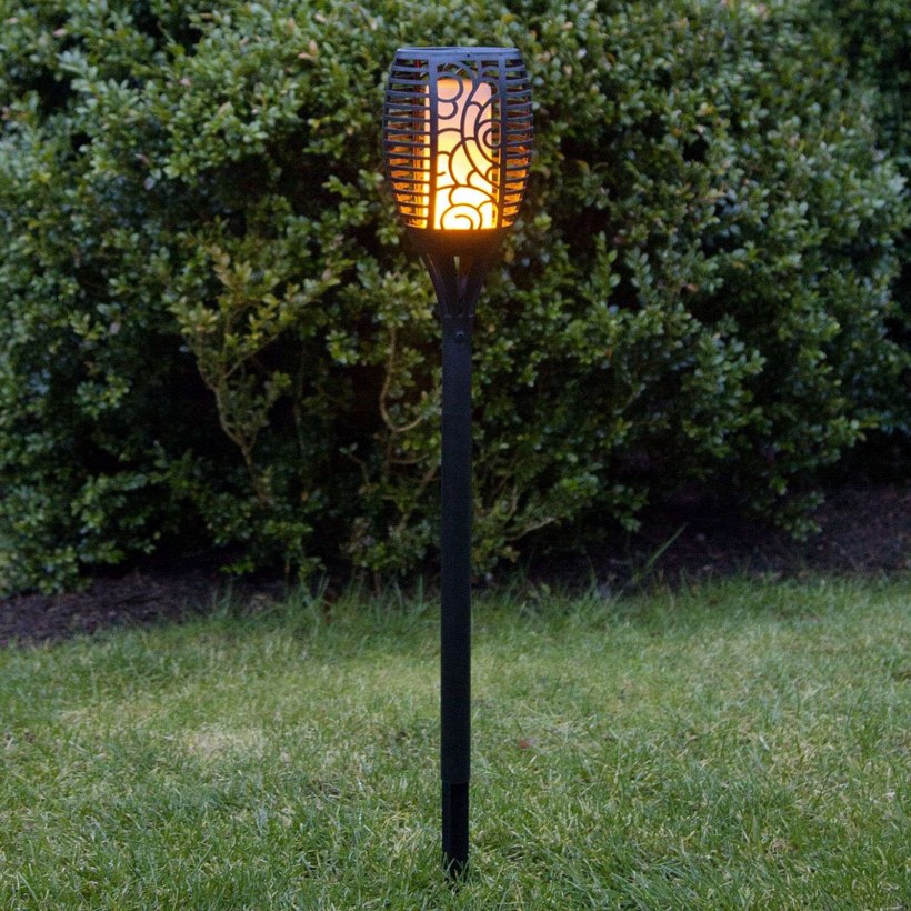 Садовый фонарь Solar Verona на солнечной батарее 63*16 см с эффектом пламени