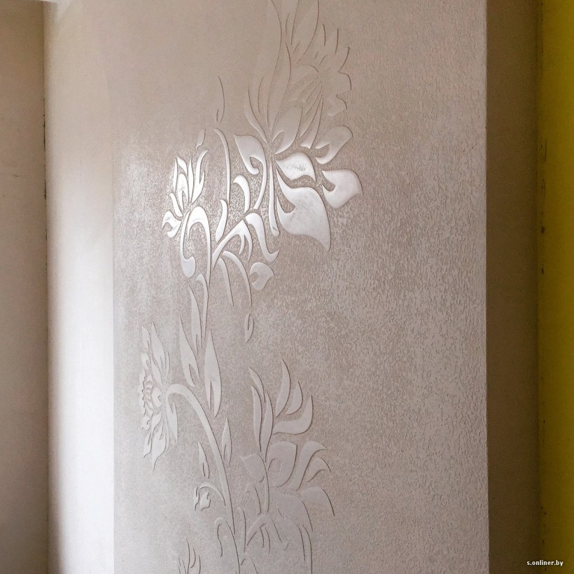Трафаретная декоративная штукатурка