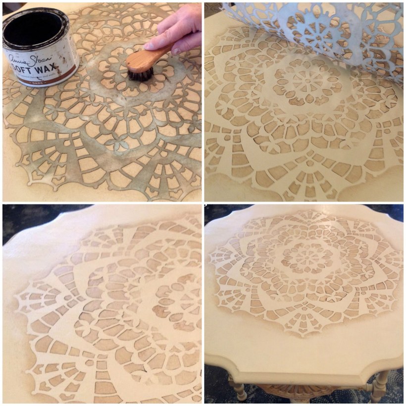 Декор мебели с помощью трафаретов