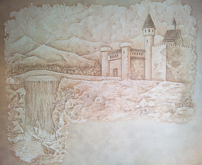 Тюль гипюровая с вышивкой