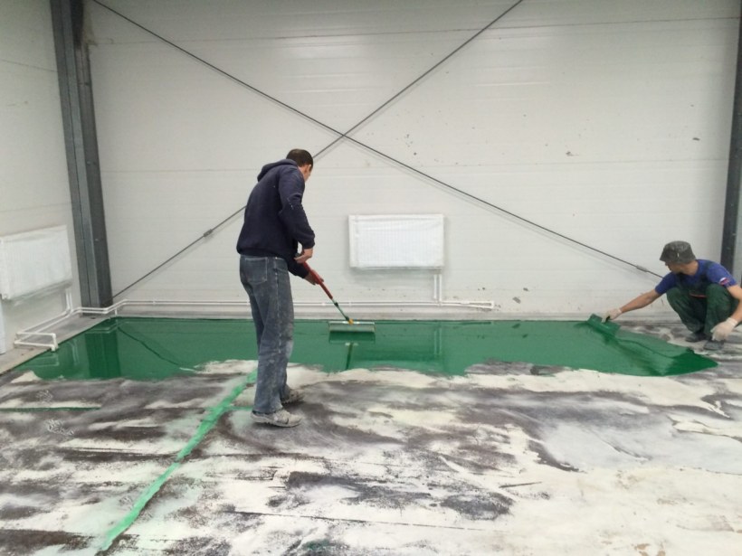 Схема топингового бетонного пола