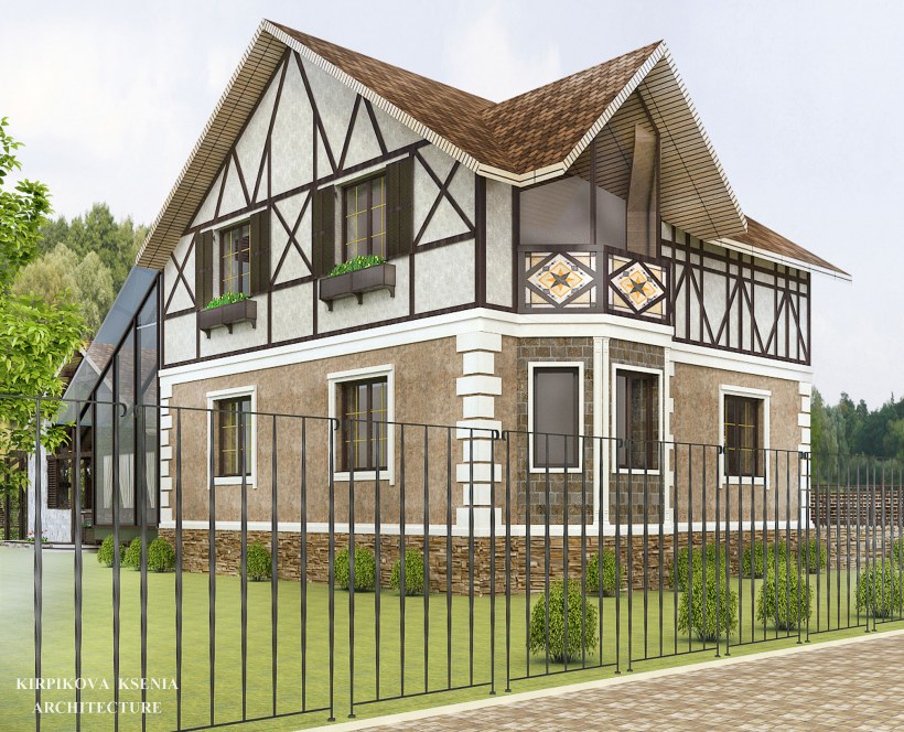 Скандинавия отделка фахверк