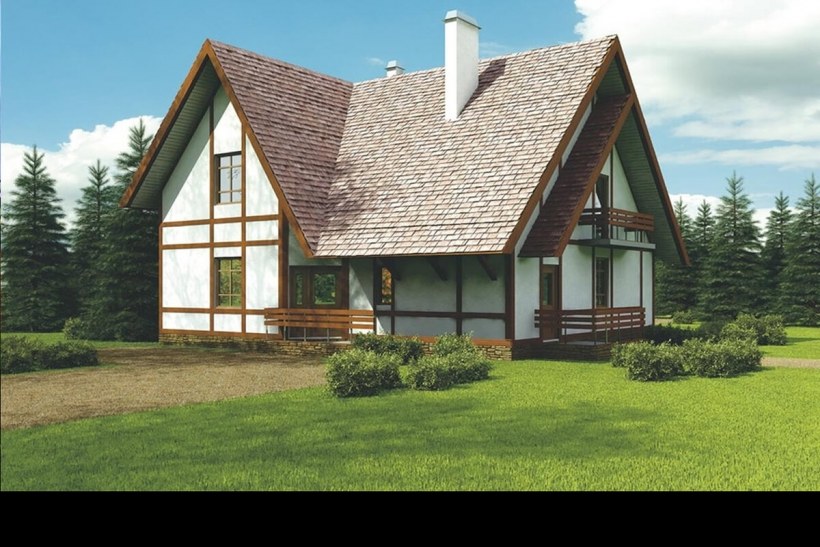 Фасад дома стиль Скандинавия