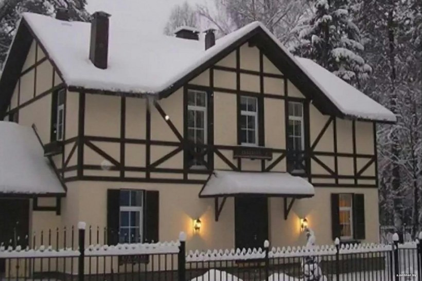 Баварский стиль дома фасад фахверк