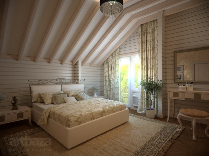 Спальня клееный брус