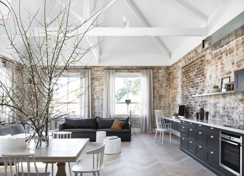 Спальня в стиле лофт индустриал