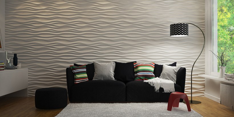 3d гипсовая панель "волна Атлантика"