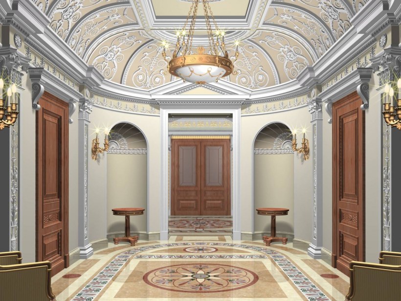 Проекты холла в стиле Ампир