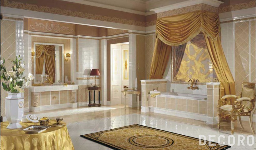 Ванная комната в плитка Версаче